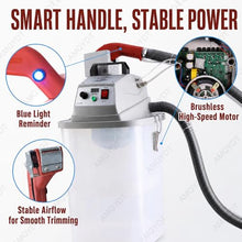 AMQYDT Industrial Garment Thread Trimming Machine, Fabric Thread Trimmer, Cleaner Thread Removal with Brushless Motor, Adjustable Speed and Storage Bucket for Apparel Workshops