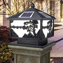 VELLOW Solar Post Lights Fixtures,Modern Outdoor Fence Deck Column Cap Lamp Lantern,Aluminum Housing Waterproof Stigma Lamps,Warm White High Brightness SMD LED Lighting,for Wood Fence,Pathway,Deck