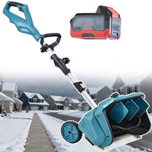 Outdoor Electric Snow Shovel, Cordless Push Snow Sweeper with 45° Adjustable Direction & (110-130cm) Telescopic Handle,for Household and Road Snow Removal 2batteries (1battery)