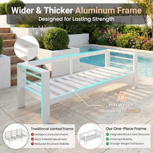 Solaste Outdoor Couch Aluminum Patio Furniture Sofa, 3-Seat All-Weather Metal Outdoor Patio Furniture with Cushions,Light Grey