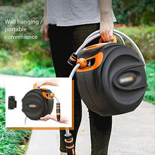 Garden Hose Kit, Automatic Retractable Hose Reel, Infinite Water Shape Adjustment, Wall Mount and 180 Degree Swivel Bracket, Ideal for Garden Watering