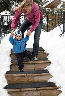 1/2/3/4 Pcs snow melting mat snow melter cold weather non slip stair staircase rubber mat ice melter outdoor mat entrance snow melting mat heated snow melting mat w(4 Pcs-30x90cm/(11.8x35.4in))