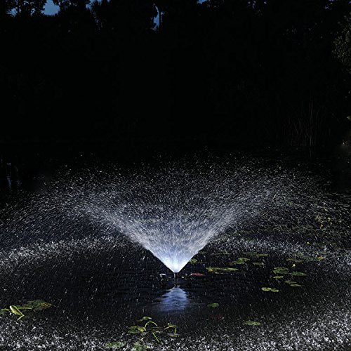 POND BOSS PRO Floating Fountain with Lights 1/2 HP 5000 GPH Pump Black