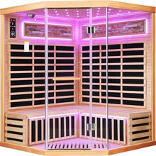 OUTEXER Sauna Corner Saunas for 4-5 Person 240V Indoor Canadian Hemlock