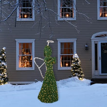 Northlight Lighted Commercial Topiary Angel Outdoor Christmas Decoration 6.5' Green