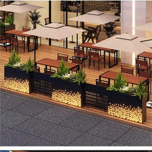 KEG801302 Flower Box Planter Box with Fence Combined Integrated Set Space Partition Garden