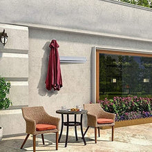 RWGOVLU Outdoor Round Wall Mounted Parasol, Patio Garden Balcony Yard Umbrella, Tilting Sunshade Wall Umbrella with Aluminium Frame