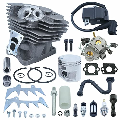 Replace Parts for Machine 47mm Cylinder Piston Carburetor Kit for Stjhl MS362 MS362C Decompression Valve