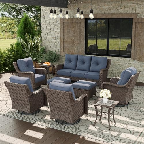 Aeeiua 9 Piece Outdoor Patio Furniture Set