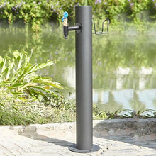 Stainless Steel 304 Garden Water Column FreeStanding Outdoor Water Fountain Vertical Design with Freeze Crack Protection Durable Tap for Garden Use, D-Height 86cm*Diameter 5cm