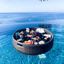 ERoomQ Floating Drinks Holder Pool Drink Holder Pool Cup Holders Floating Table for Pool Floating Tray Hot Tub Drinks Holder Floating Bar for Pool Summer Part Leaf- 80 * 60 * 15cm