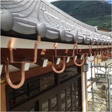 LBAawxe Rain Chains Rain Chains，Semi-Circular Rainwater Gutter Water Funnel，Downpipe Japanese-Style Roof Drainage Gutter Accessories