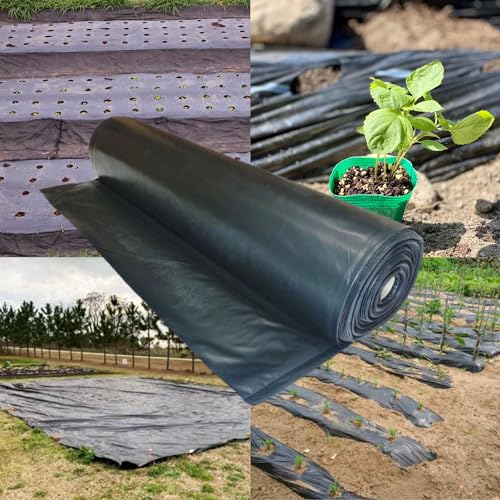 Farm Plastic Supply - Weed Control 6 Mil Black Plastic Sheeting - Heavy Duty Weed Barrier Landscape Fabric for Outdoor Gardens, Non Woven Weed Blocker Fabric, Weed Control (40' x 100')