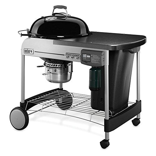 Weber Performer Deluxe 22-Inch Charcoal Grill with Touch-N-Go Gas Ignition Black