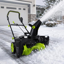 Electric Snow Shovel, Cordless Snow Blower with LED and 2 Battery