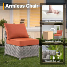 UOPYNE 12 Piece All Weather Backyard Conversation Seat, Rattan Patio Furniture Set, Outdoor Sectional Cushioned Sofa, Wicker Ideas for Garden, Porch