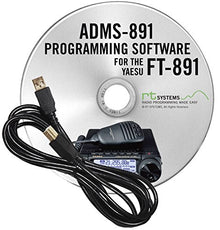 YAESU Radio Accessory Bundle - FT-891 HF/6M Transceiver, RT Systems Software/Cable, Ham Guides Quick Reference Card Black