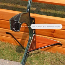 GRFIT Outdoor Bench Outdoor Bench for Park, Cast Aluminium Structure, Wooden Seat, for Balcony, Terrace, Leisure Chair Garden Bench (Small)