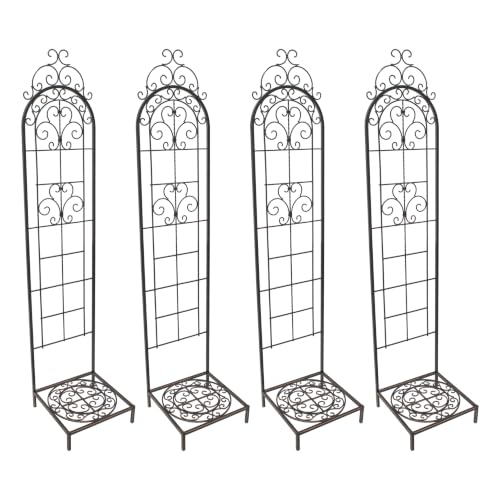 Panacea 84451 Rustica Italia Pot Trellis with Base, Rubbed Bronze, Set of 4