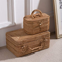 GUANKAOBING Handmade Rattan Portable Storage Box Storage Basket (Color : B) (B)