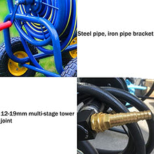 Garden Hose Reel Cart with Hose,Portable Hose Storage Cart with Rollers, Household Cleaning Wall and Floor Water Pipe Rack (+DN15 70m pipe)