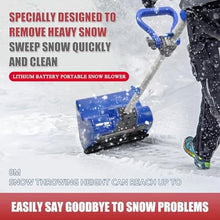 ZIJINGM Electric Snow Blower, 28×18cm Outdoor Snow Removal Tool, Handheld Electric Snow Blower with 4.0Ah Lithium-ion Battery and Charger(2batteries)
