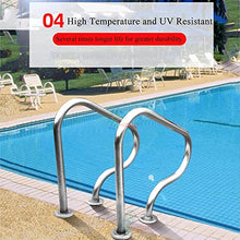 BSNANCA Swimming Pool Safety Hand Rail 2 Packs Pool Handrails, Summer Swimming Pool Ramp Handrails, Outdoor Stainless Steel Safety Pool Hand Rails for Ingroun