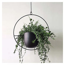 A1DFDFGOQSFG Iron Hanging Flower Pot Decorative Swinging Flower Basket Wall Hanging Flower Pot Decorative Hanging Basket Wall Mount for Home (Size : C) ()