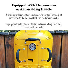 NEWCES Safety Certification Large Grills Charcoal Grills & Smokers Fast Heating Easy to Clean Portable Barbecue Hanging Stove w/Lid BBQ Grill for Outdoor & Indoor