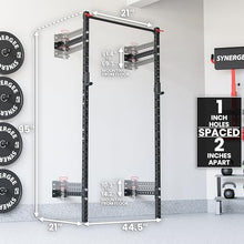 Synergee 2200 Series Folding Squat Rack with J-Cups & Pull Up Bar 95" Tall - 21" Depth
