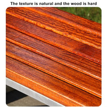 Sunyongfly Park Bench,Stainless Steel Frame,Outdoor Garden Bench,Wooden seat,Double Outdoor Bench, for Squares, Parks, and Residential Areas(Size:120cm)