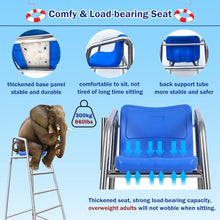 QYQCXGL Heavy-Duty Stainless Steel Lifeguard Chairs, 3.9/4.9/5.9ft Pool Deck Seating, Comfortable Outdoor Bar Stool for Adults, Durable Lifeguard Tower for Patios & Lakes (H 180cm/71inch)
