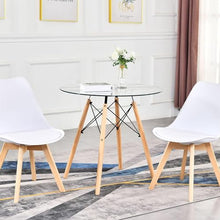 Tempered Glass Board, Glass Dining Table, Round Flat Glass, Round Glass Dining Table Top, Clear Circular Dining Table Top, Heat-Strengthened Glass, Transparent Round, Pencil Polished Edge Tabletop ( S