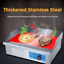 XQZMZSCP Electric Countertop Griddle Flat Top Grill Hot Plate BBQ Commercial Grill with Large Cooking Surface & Adjustable Temperature Control (818)