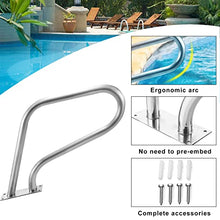MSHOSAC Rustproof Non-Slip Pool Railing | Secure Grip with Clamp Set for Swimming Pools | Durable Stainless Steel Handrail