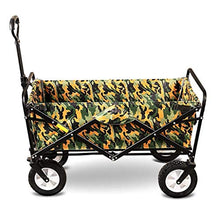 Household Folding Garden Trolley Cart Heavy Duty Wagon Multi-Function Sping Cart for Outdoor Camping Fishing Pull Truck with 4 Wheels Static Load: 150kg (B)