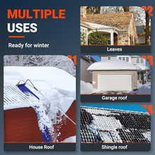 Snow Shovels 21 Feet Roof Snow Rake, Roof Snow Rake Removal Tool with 2.9 Inch Wheels & Telescoping Pole, Snow Removal Roof Rake for Pitched Roof, Asphalt Shingle Roof