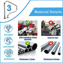 MSHOSAC Heavy-Duty Stainless Steel Pool Grab Rails, 1.2mm Thick Swimming Pool Handrail for Safety, Stability & Easy Entry and Exit