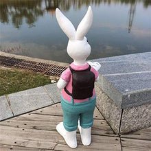 AKSHVA Outdoor Statues for Garden, Front Porch Rabbit Sculpture, Animal Rabbit Fleshy Landscape Resin Decoration Garden Decoration Gardening Simulation Animal Decoration