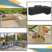 Outdoor Kitchen 18 Oz Waterproof - Left - Customize Your Kitchen Cover with Any Dimensions - 100% UV & Weather Resistant Outdoor Kitchen Island Cover (Black)
