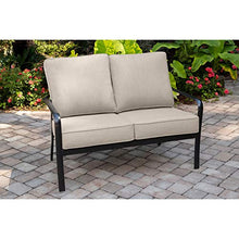Hanover Cortino Aluminum Patio Loveseat with Sunbrella Cushions Gunmetal/Ash