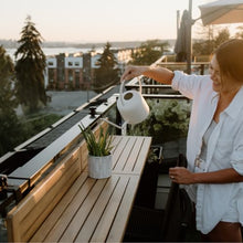 Views Balcony Bar 2.0 – 5Ft Slatted Acacia Wood Outdoor Railing Bar | Natural Finish, Upgraded 2025 Model | Space-Saving Bar Table for Small Patios & Balconies