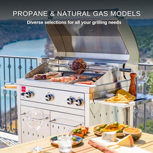Fuego F36S-Pro All 304SS w/Lights & Rear Burner Free Standing Gas Grill, Stainless Steel