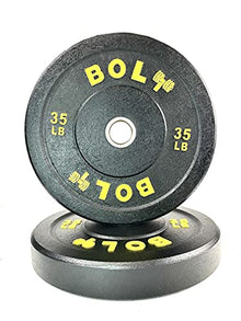 Bolt Fitness Supply Olympic Crumb Bumper Plate Set 260 Lb - Black Blue Green Yellow Orange