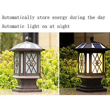 VELLOW Outdoor Solar Post Lights,Aluminum Waterproof Column Lamp with Glass Lampshade,Wall LED Dimmable Home Patio Wall Head Stigma Lamps,Decorations Landscape Lighting for Patio Porch Railing