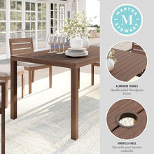 Martha Stewart Bedford 62" Indoor/Outdoor Patio Table, Brown