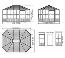 Sojag Outdoor 12' x 15' Charleston Solarium Outdoor Sunroom with Mosquito Nets