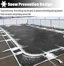 WAHHWF 10 9.5 8.5 7.5 6.5 5.5 4.5 3.5 2.6 m Winter Pool Cover Round Black, Large Heavy Duty Mesh PP Swimming Pool Safety Covers for Inground Pools, Custom Size, Hardware Installation(32.5ft/9.9m)