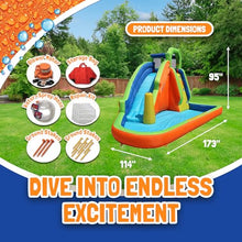 BANZAI Gushing Geyser Inflatable Water Park Multicolor