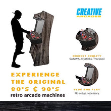 Creative Outdoor Distributor Full Size Arcade Machine 4 Player 3500 Games Woodgrain Dark Gray